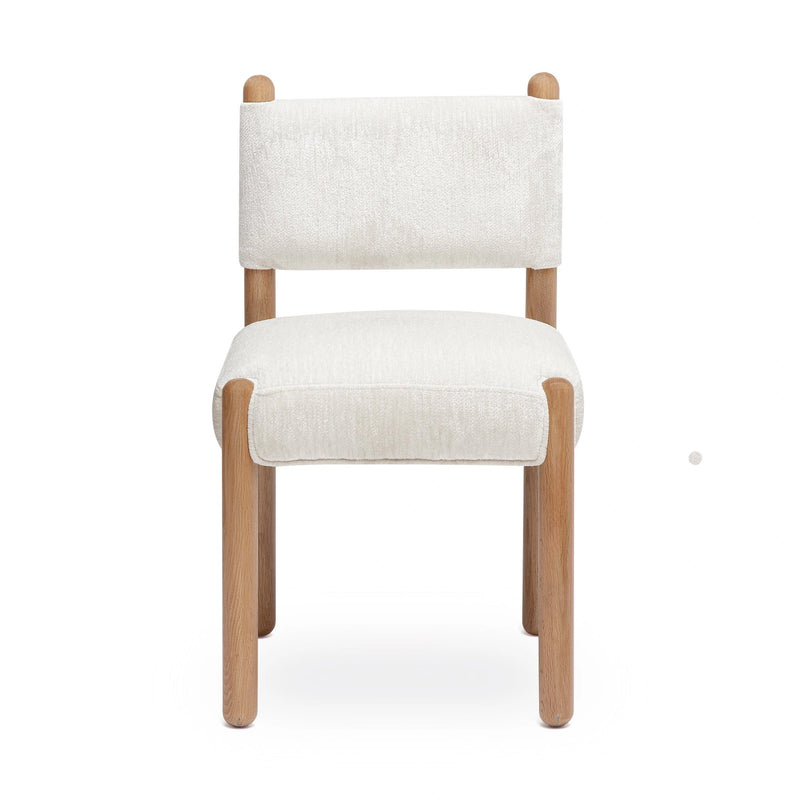 Bruno Thick Performance Chenille Straight Back Dining Chair