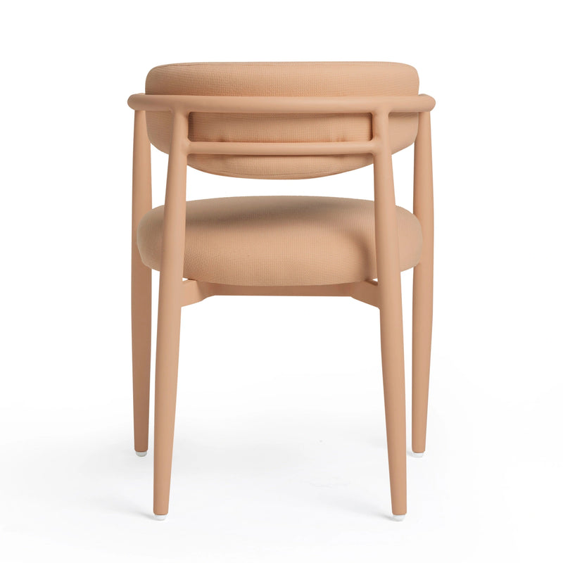 Silla de comedor para exteriores Annika con brazos, de tela texturizada y calidad comercial