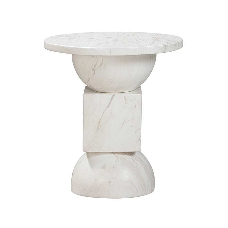 Chip Faux Marble Indoor/Outdoor Side Table