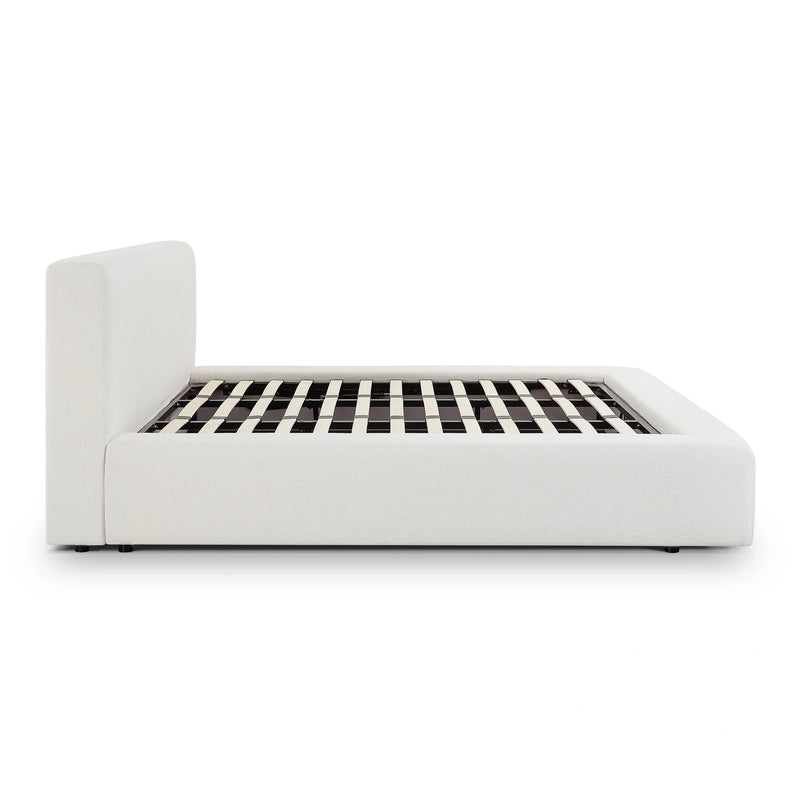 Meena Cream Upcycled Performance Linen Storage Bed