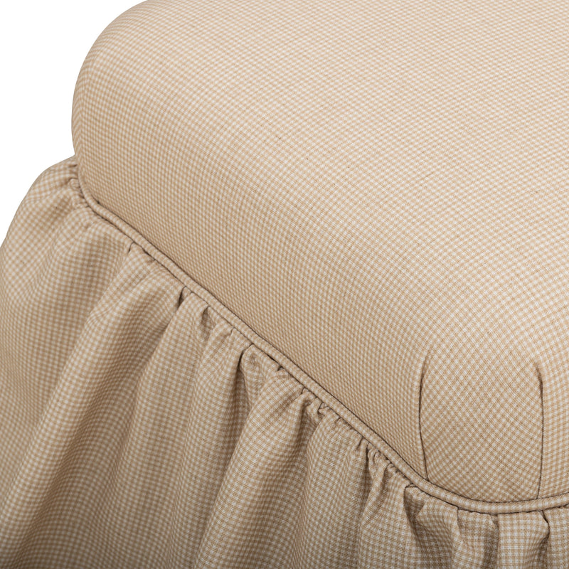 Gertrude Performance Linen Skirted Ottoman
