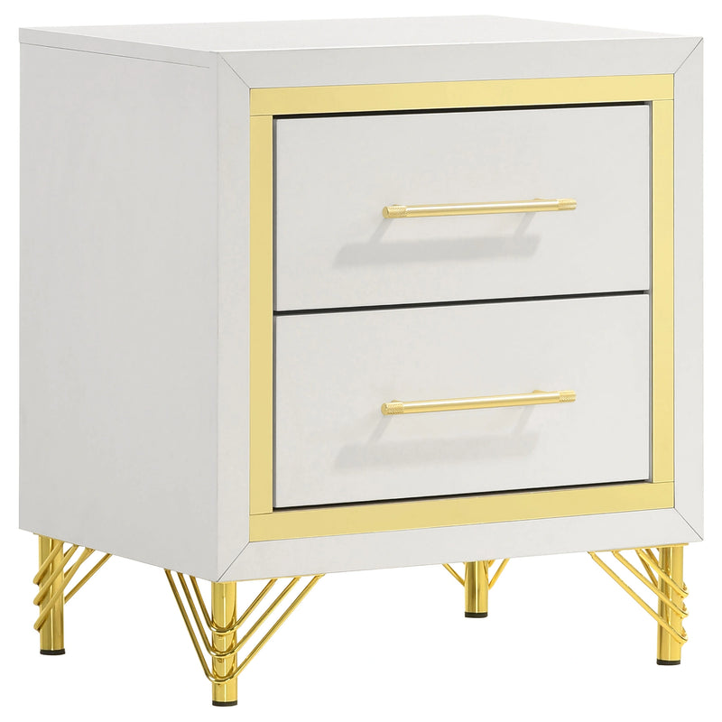 Lucia 5 Pc Bedroom Set (Queen Bed, Nightstand, Dresser, Mirror and Chest)