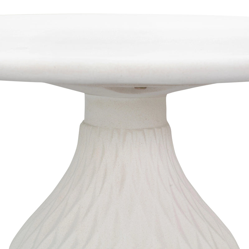 Tulum 27.5" Ivory Concrete Indoor / Outdoor Round Coffee Table