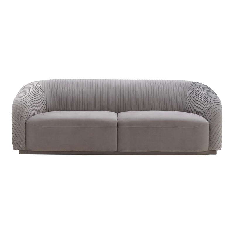 Yara 90.6" Pleated Performance Velvet Sofa