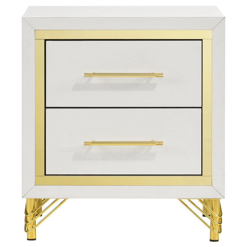 Lucia 5 Pc Bedroom Set (Queen Bed, Nightstand, Dresser, Mirror and Chest)
