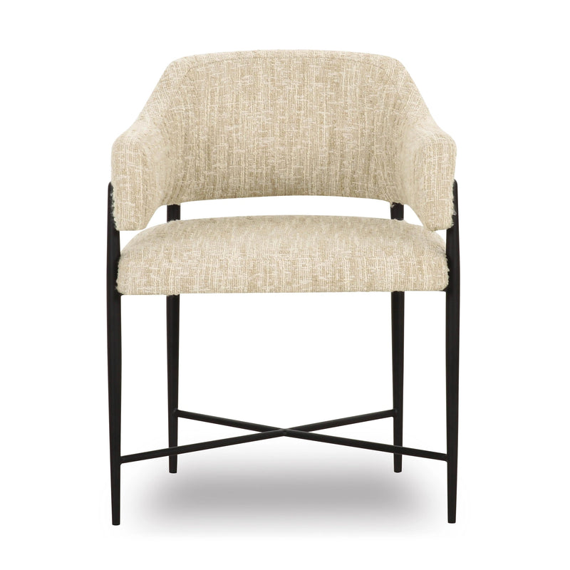 Sezanne Taupe Textured Performance Boucle Dining Chair