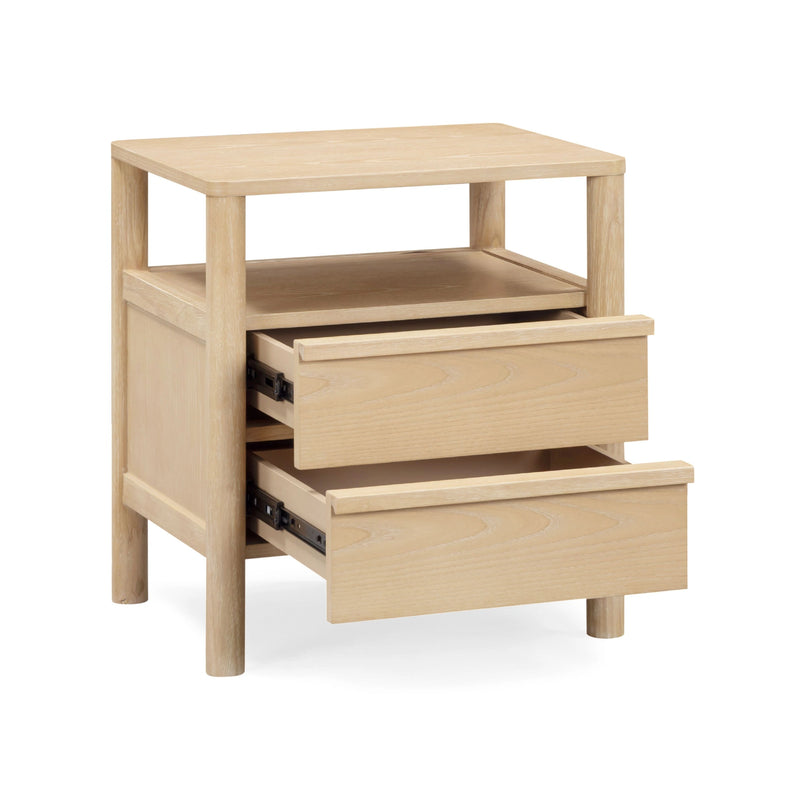 Tyra 22" Ash 2-Drawer Nightstand