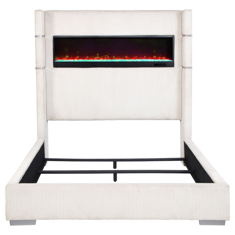 Tisdall Wingback Bed with Flame Visualizer