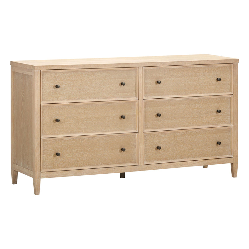 Cómoda de 6 cajones Bristol Park de 62" en madera de roble decapado