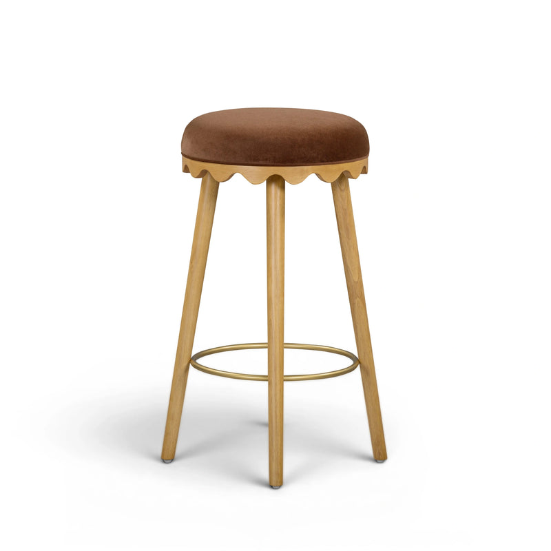 Oodle Performance Vegan Mohair Bar and Counter Stool
