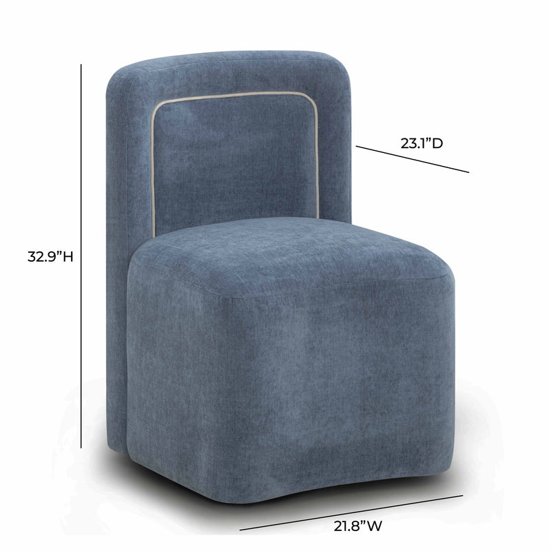 Dolce Performance Velvet Rolling Desk Chair