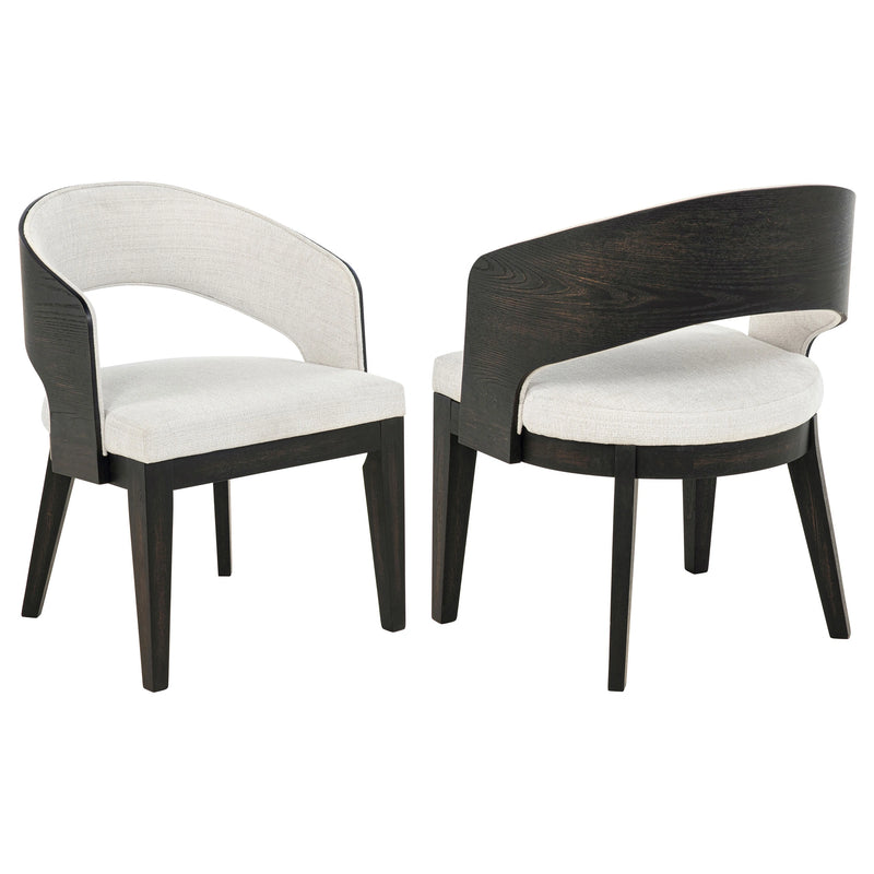 Silla de comedor con brazos Leandro, set de 2