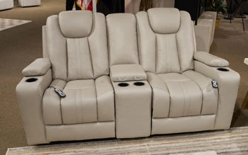 Elevate Edges Glider Reclining Loveseat with Console