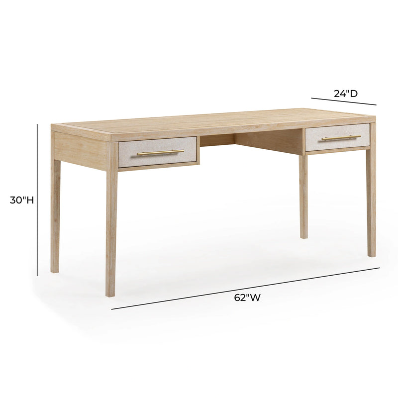 Hera 62'' Natural Washed Executive Desk