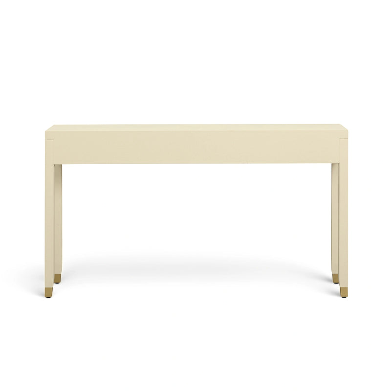 Dani 54" Cream Faux Shagreen 2-Drawer Console Table