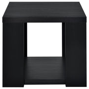 Pavone Open-Shelf Coffee and End Table Set - Black 2-Piece Set