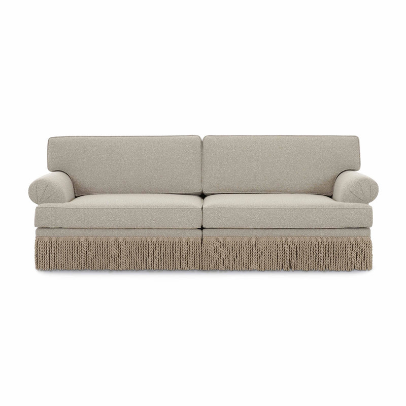 Yvette 92" Warm Grey Performance Boucle Sofa