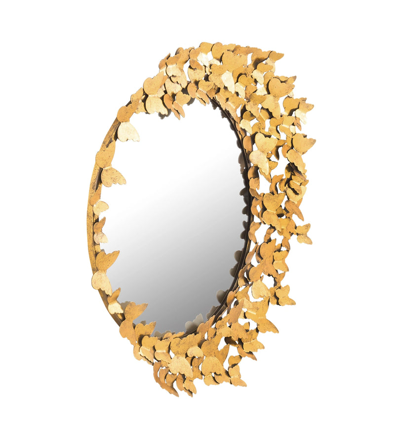 Butterfly 32.5"X31.5" Gold Mirror
