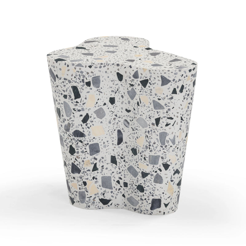 Slab Faux Terrazzo Indoor/Outdoor Side Table