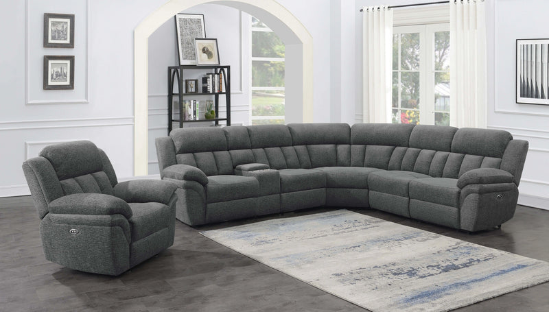 Bahrain Modular Power Reclining Sectional Sofa (Armless Chair, Armless Return Piece, Console, Left Return Piece, Right Return Piece and Wedge)