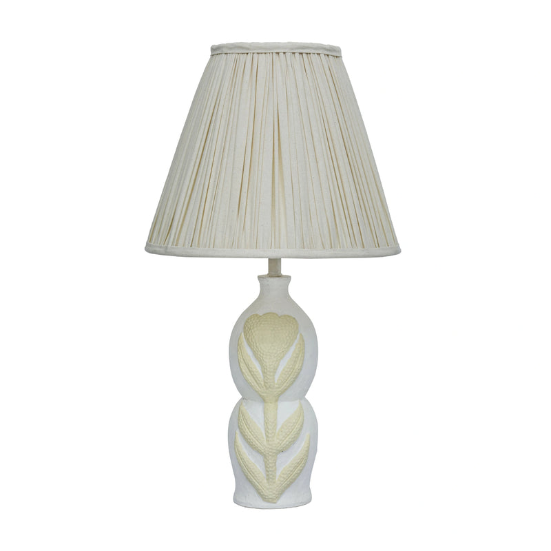 Edith Papier Mache Flower Pleated Table Lamp