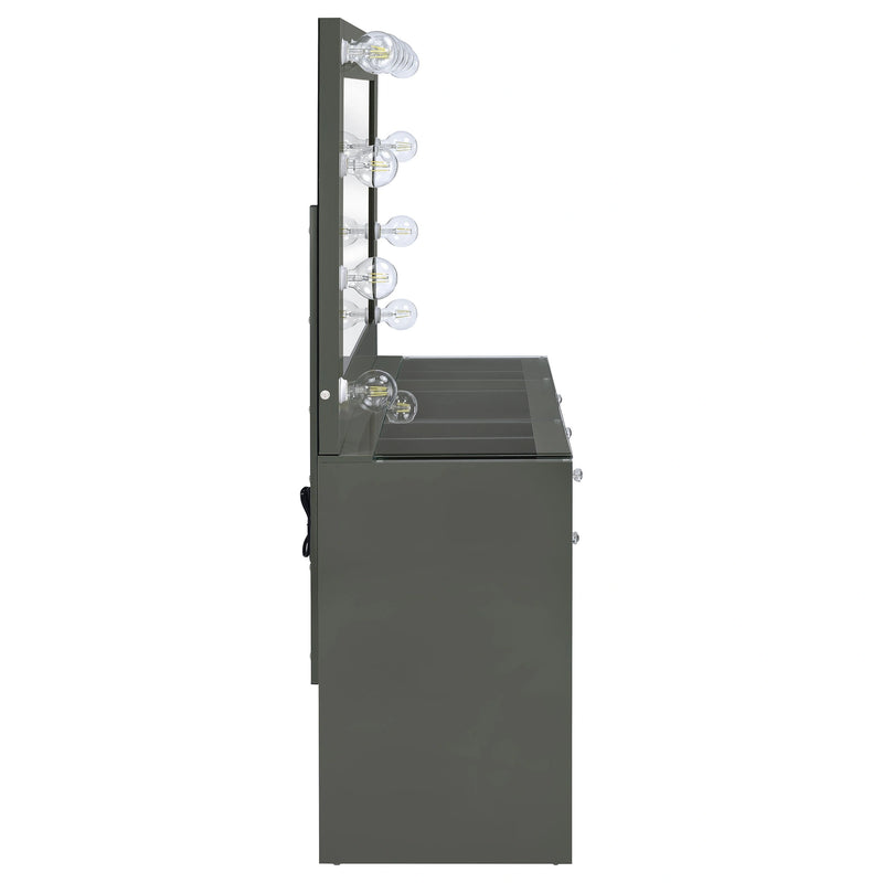 Acena Makeup Vanity Table with LED Mirror Set