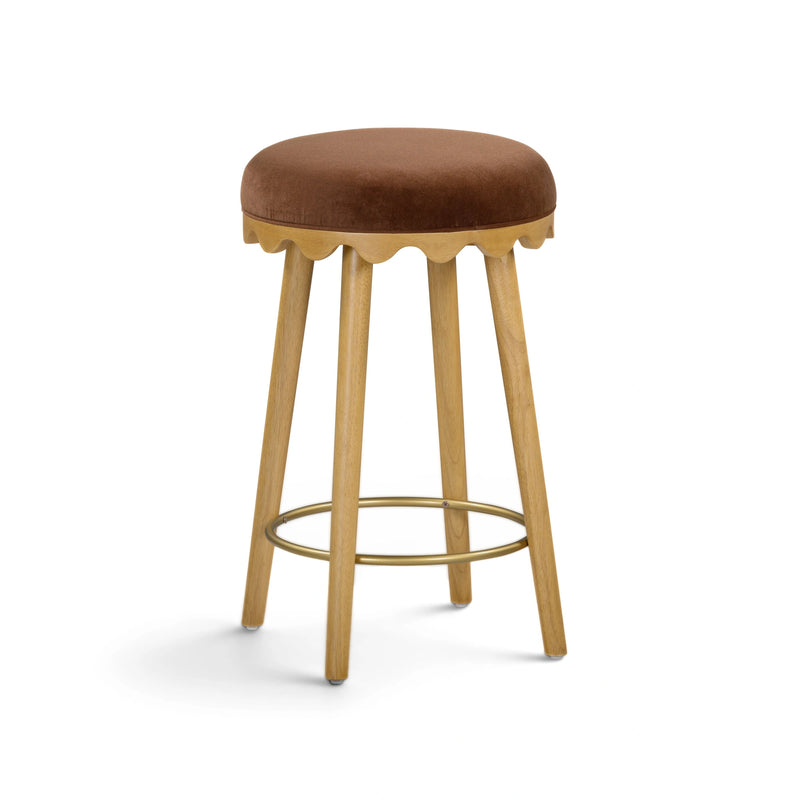 Oodle Performance Vegan Mohair Bar and Counter Stool