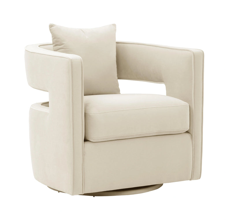 Sillón decorativo giratorio de terciopelo de alto rendimiento Kennedy