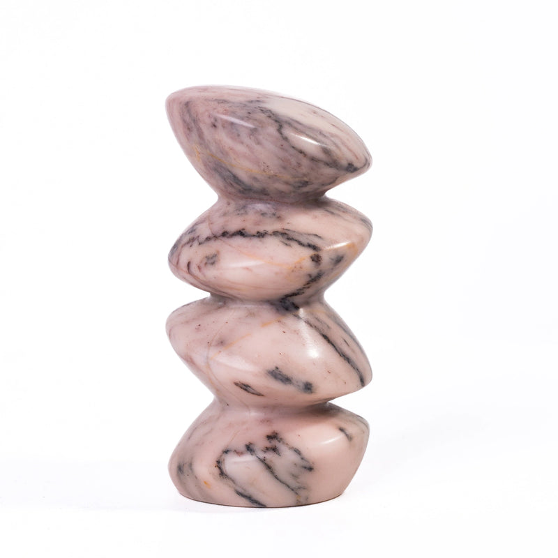 Marble Pink Cairn Decorative Object