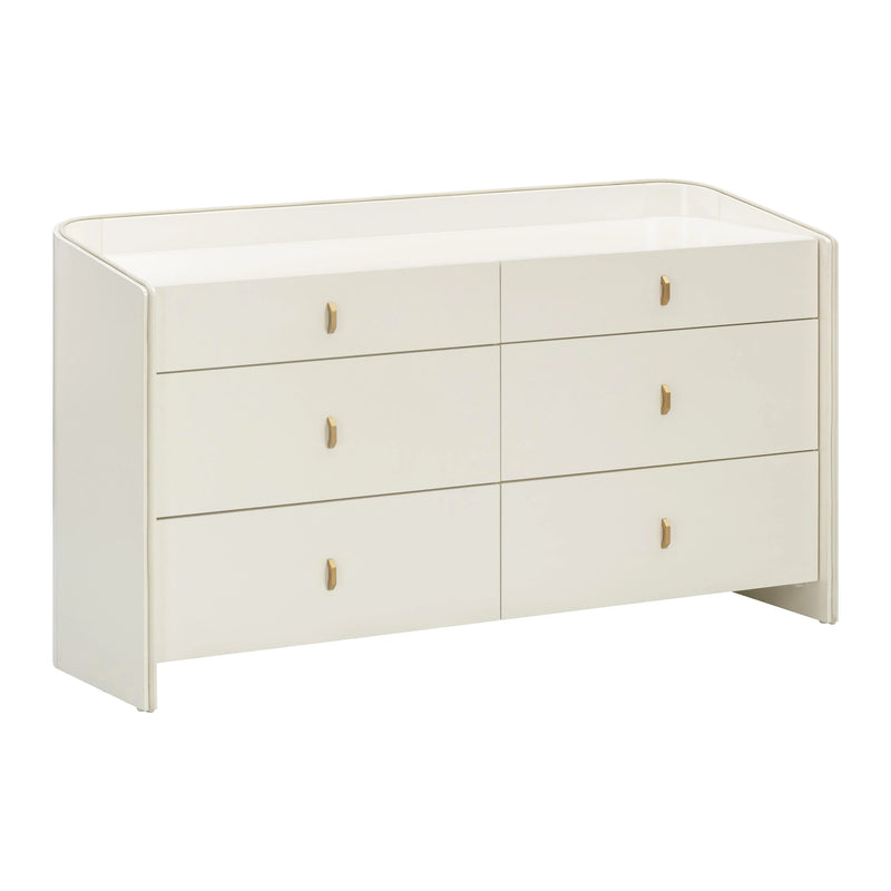 Collins 56" Cream 6-Drawer Dresser