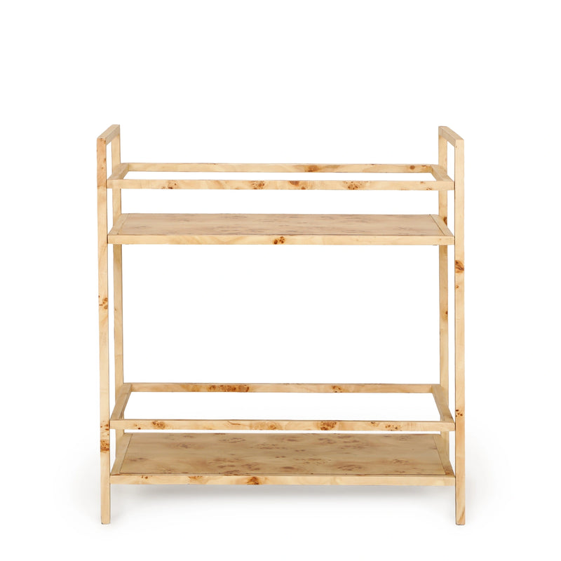 Carrito de bar de grado comercial Destin de madera veteada natural