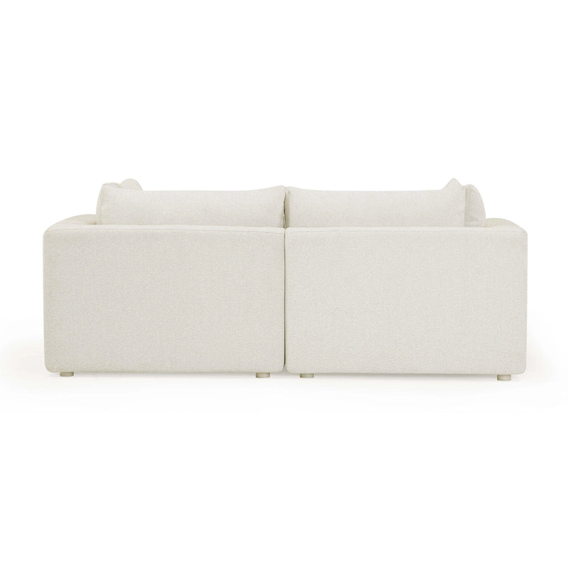 Hangover 81" Cream Performance Fabric Outdoor Modular Loveseat
