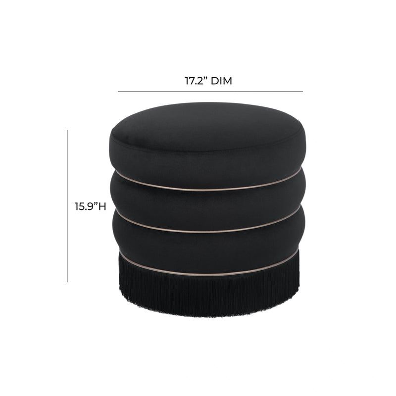 Lakka Performance Velvet Ottoman