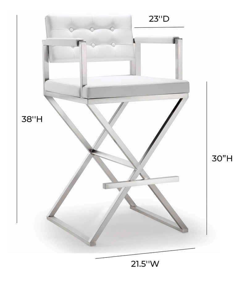 Director Performance Vegan Leather Stool