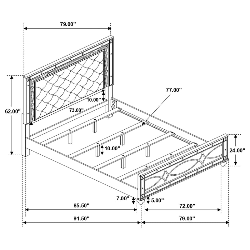 Gunnison Panel Bed with LED Lighting