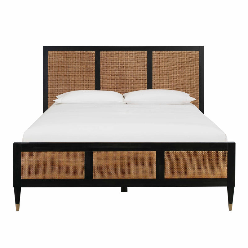 Sierra Wood & Rattan Bed