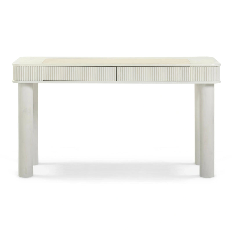 Sarah 55" Cream 2-Drawer Executive Work Desk