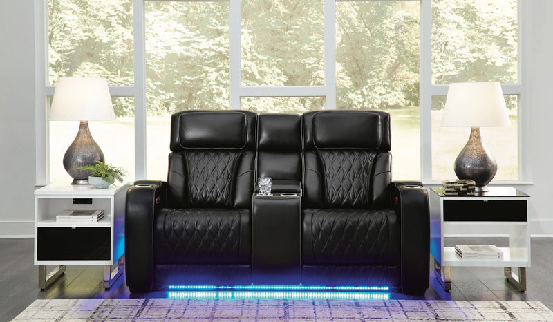 Sofá reclinable eléctrico Boyington, sofá de dos plazas y sillón reclinable