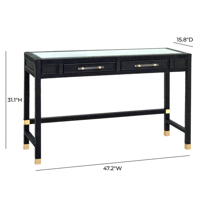 مكتب "أمارا" من الخيزران المنسوج بعرض 47 بوصة