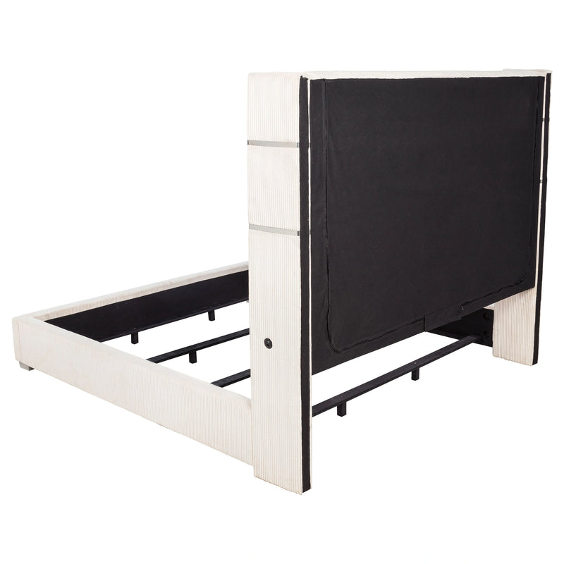 Tisdall Wingback Bed with Flame Visualizer