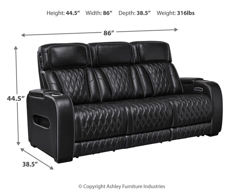Sofá reclinable eléctrico Boyington, sofá de dos plazas y sillón reclinable