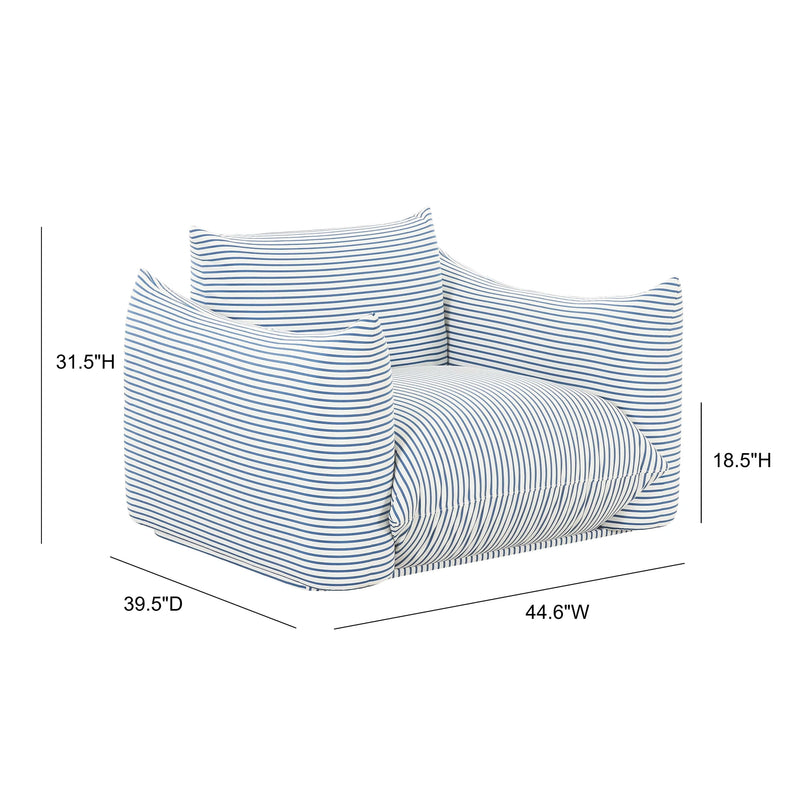 Saint Tropez Stuffed Indoor / Outdoor Armchair