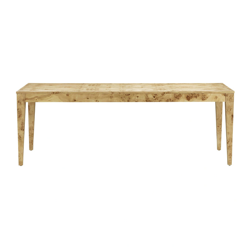 Brandyss 90" Natural Burl Rectangular Dining Table