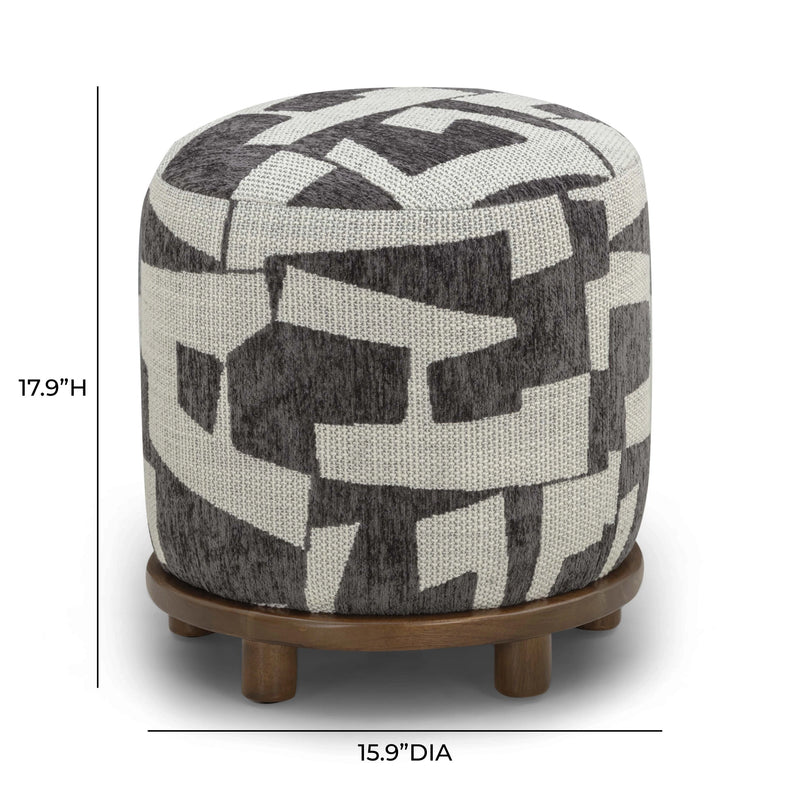 Bisou Performance Jacquard Ottoman