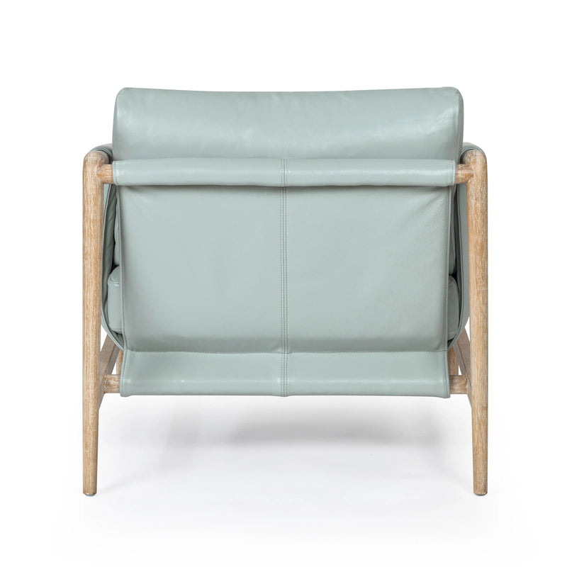 Sillón decorativo Chakka de piel auténtica de calidad comercial