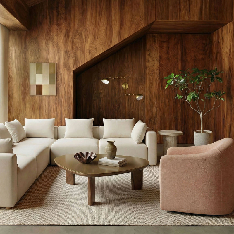 Sillón decorativo giratorio Thao de tela de tejido tipo canasta de grado comercial