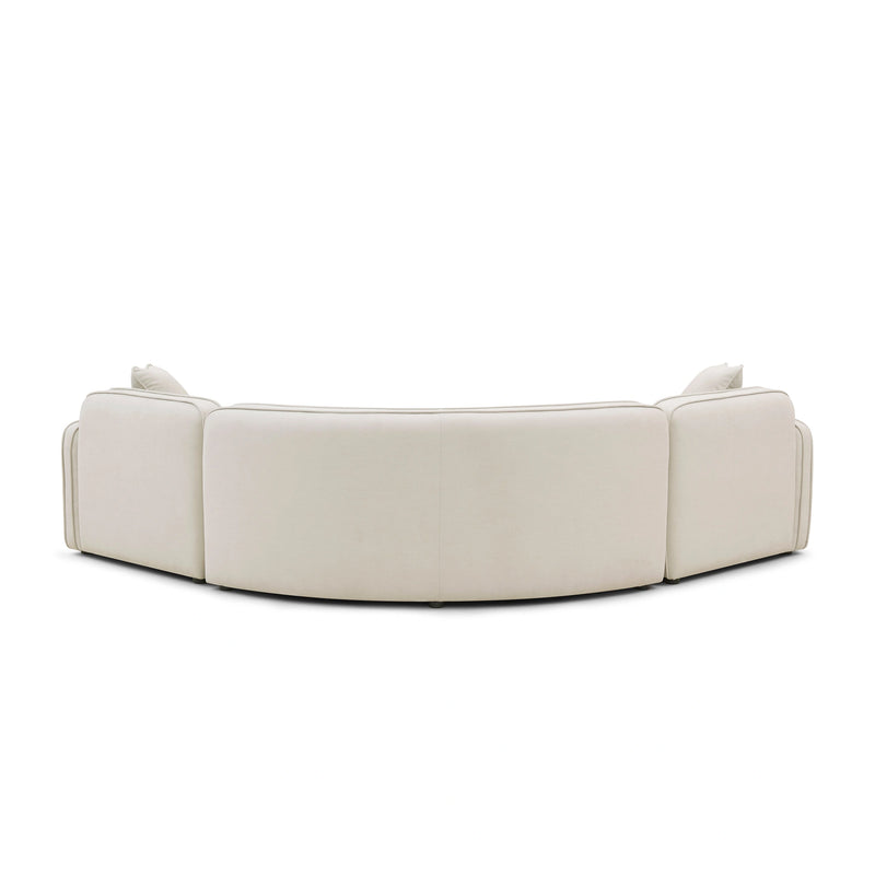 Travie Sand Upcycled Performance Linen Modular L-Sectional