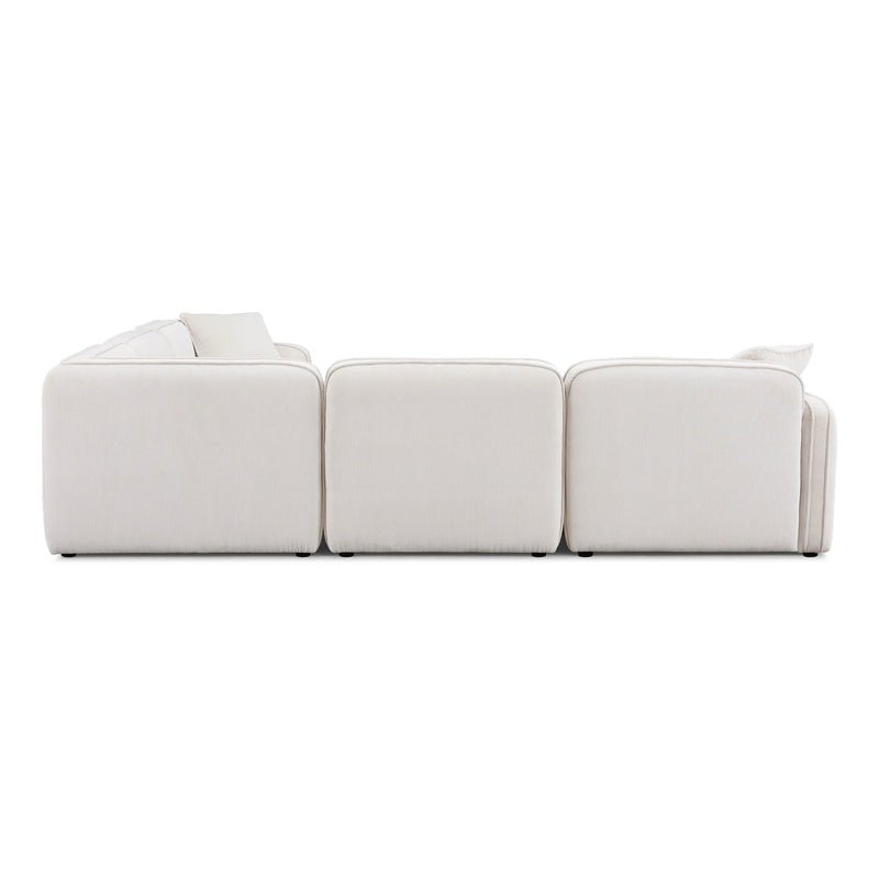 Travie 5-Piece Performance Corduroy Velvet Modular L-Sectional