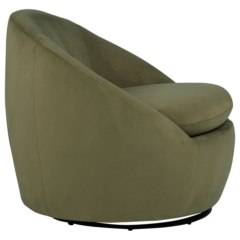 Sillón decorativo giratorio tapizado Myernick