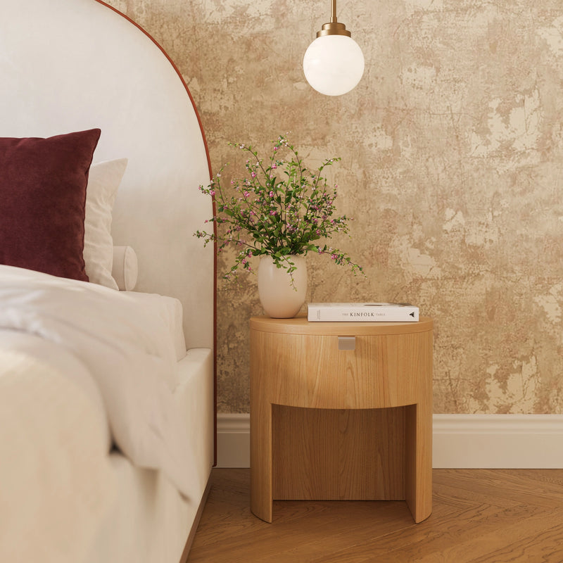 Marlow Wood Nightstand With Drawer